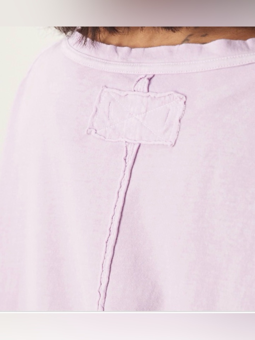 We The Free Lavender V-Neck Nina Short Sleeve Tee - Picture 6 of 7